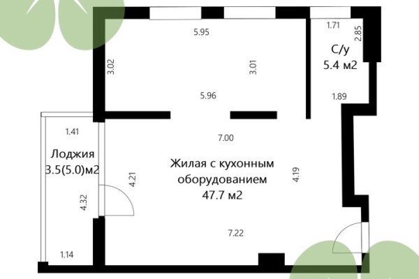 2-комнатная квартира по адресу Макаенка ул., д. 12 к. К - фото 5