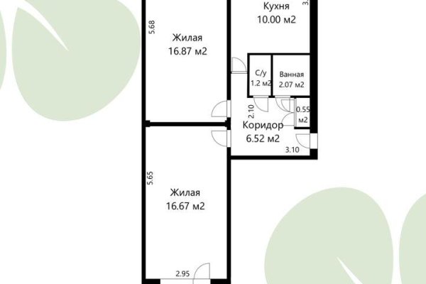 2-комнатная квартира по адресу Пушкина просп., д. 29 - фото 14