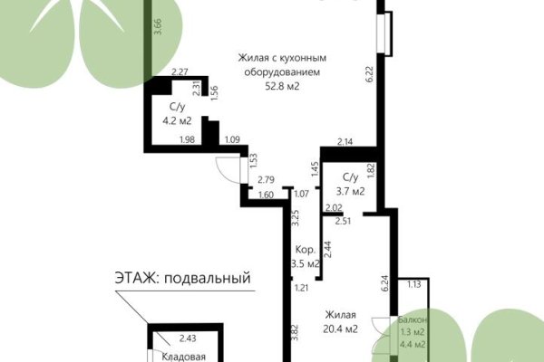 3-комнатная квартира по адресу Виталия Цвирко ул., д. 65 - фото 15