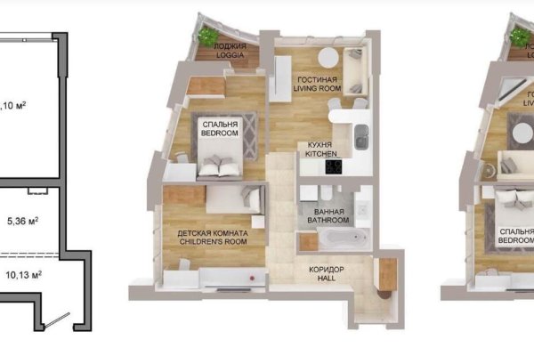 3-комнатная квартира по адресу Николы Теслы ул., д. 24 - фото 7