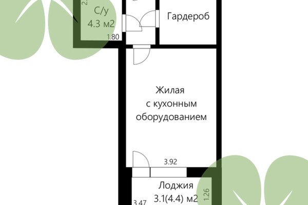 1-комнатная квартира по адресу Макаенка ул., д. 12 к. Г - фото 5