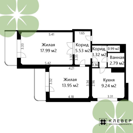 Фотография 2-комнатная квартира по адресу Якубовского ул., д. 26 к. 3 - фото 15