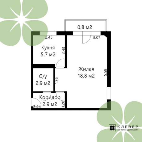 Фотография 1-комнатная квартира по адресу Клумова ул., д. 25 - фото 4