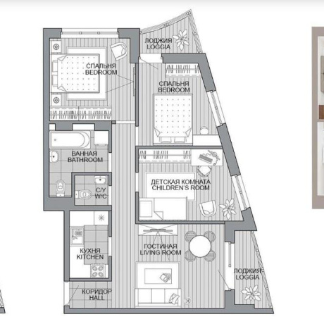 Фотография 4-комнатная квартира по адресу Леонида Щемелёва ул., д. 18 - фото 9