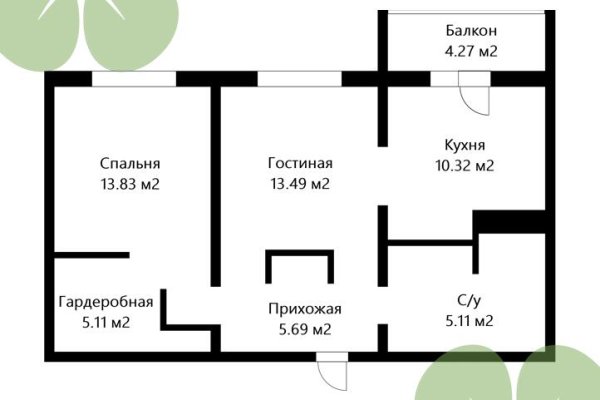 2-комнатная квартира по адресу Морской Риф ул., д. 1 - фото 6