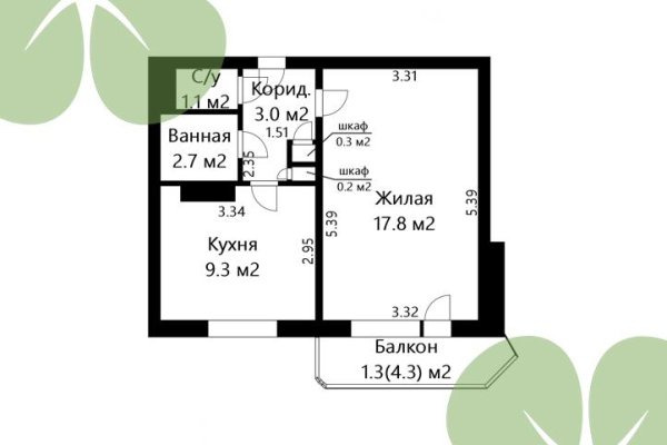 1-комнатная квартира по адресу Ротмистрова ул., д. 62 - фото 3