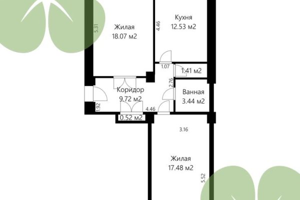 2-комнатная квартира по адресу Брилевская ул., д. 3 - фото 5