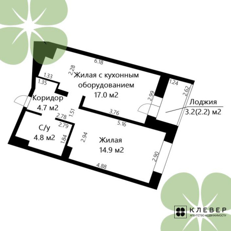 Фотография 2-комнатная квартира по адресу Рафиева ул., д. 54 - фото 6