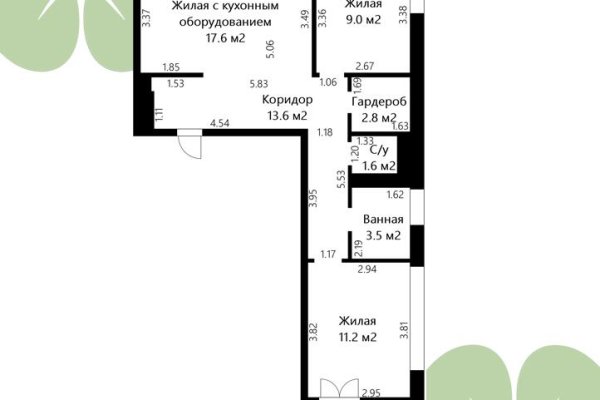 3-комнатная квартира по адресу Белградская ул., д. 14 - фото 11
