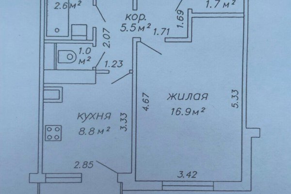 1-комнатная квартира по адресу Янковского ул., д. 3 - фото 17