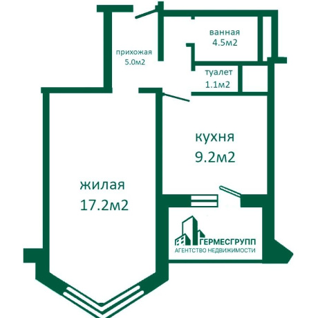 Фотография 1-комнатная квартира по адресу Тополиная ул., д. 2 к. 1 - фото 8