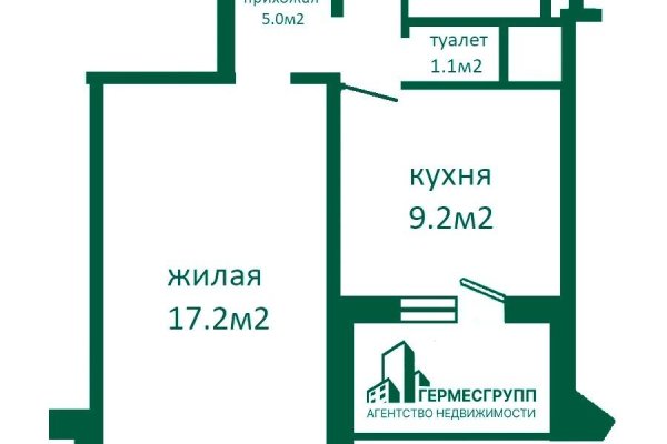 1-комнатная квартира по адресу Тополиная ул., д. 2 к. 1 - фото 8