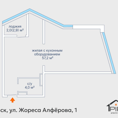 Фотография 3-комнатная квартира по адресу Жореса Алфёрова ул., д. 1 - фото 10