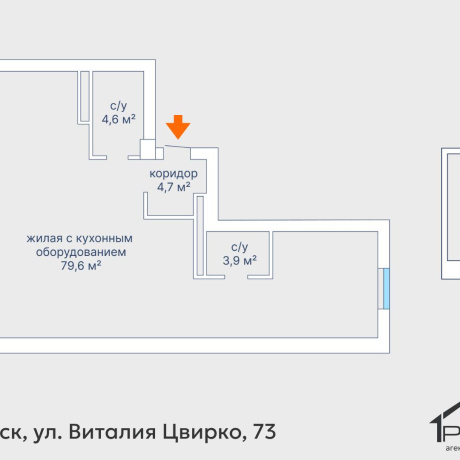 Фотография 3-комнатная квартира по адресу Виталия Цвирко ул., д. 73 - фото 20