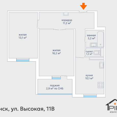 Фотография 2-комнатная квартира по адресу Высокая ул., д. 11 к. в - фото 17