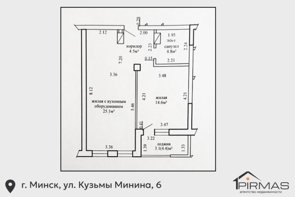 2-комнатная квартира по адресу Минина ул., д. 6 - фото 15