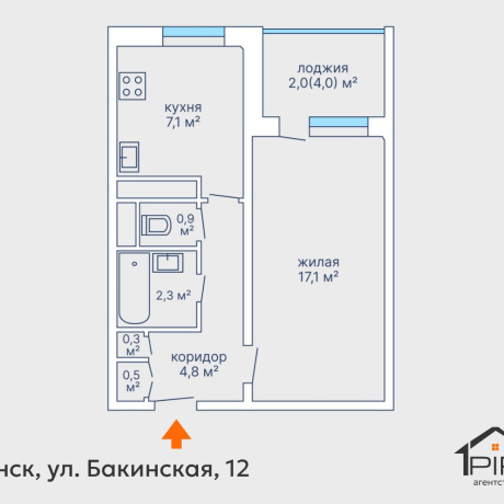 Фотография 1-комнатная квартира по адресу Бакинская ул., д. 12 - фото 19