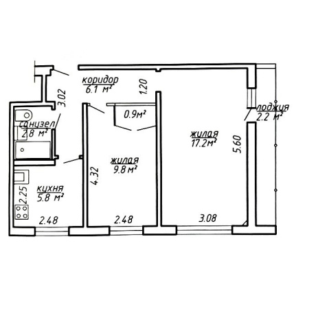 Фотография 2-комнатная квартира по адресу Харьковская, 78к 3 - фото 16