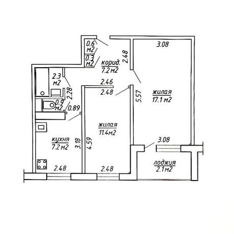 Фотография 2-комнатная квартира по адресу Одинцова, 23к 2 - фото 20