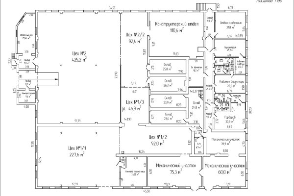 Производственное помещение со складами и офисами в аренду. - фото 1