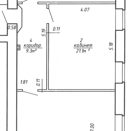 Фотография Офис 98,3 кв.м, три кабинета, центр, м. Институт Культуры - фото 6