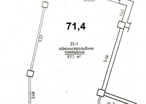 Офис 71,4 кв.м, м.Могилевская - фото 2
