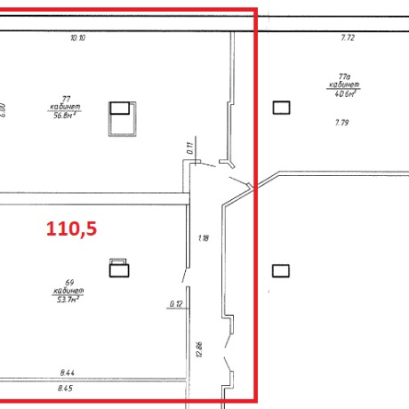 Фотография Офисы 110,5 кв.м (53,7+56,8), рядом метро - фото 5