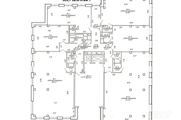 Офисы 563,7 и 561,3 кв.м в центре, два этажа, метро - фото 11