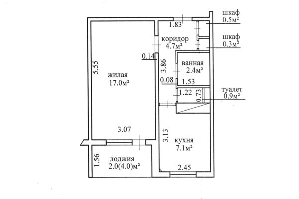 1-комнатная квартира по адресу РОКОССОВСКОГО, 156 - фото 17