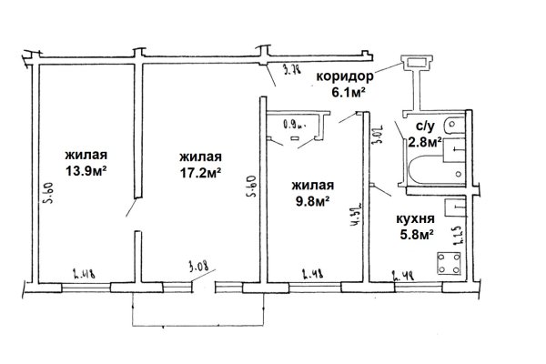3-комнатная квартира по адресу БЕРЕСТЯНСКАЯ, 12 - фото 3