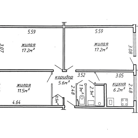 Фотография 3-комнатная квартира по адресу АУЭЗОВА М.А., 12 - фото 18