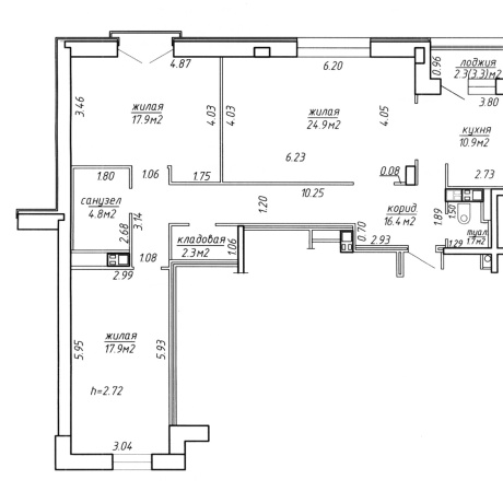 Фотография 3-комнатная квартира по адресу ПОБЕДИТЕЛЕЙ, 123 - фото 19
