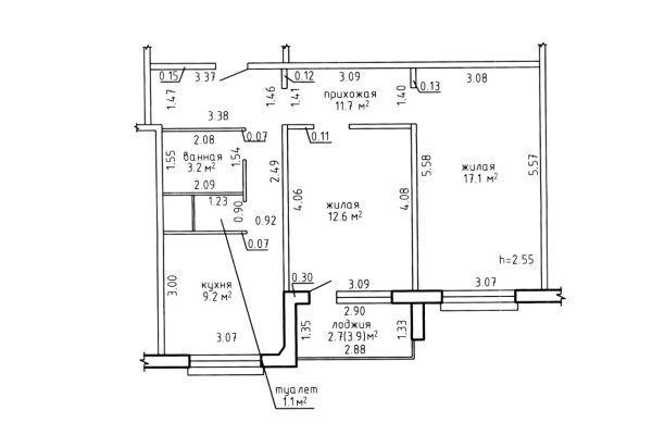 2-комнатная квартира по адресу Небесная, 2 - фото 3