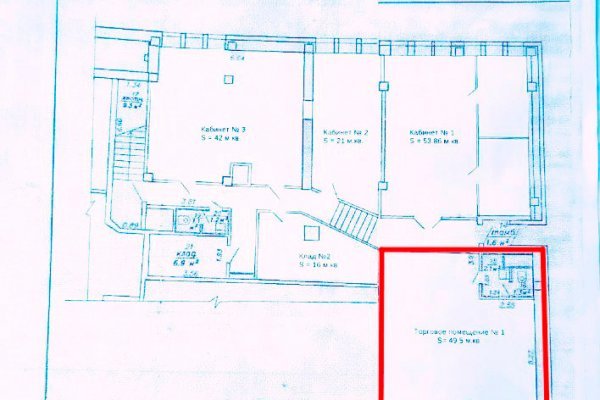Торговое помещение 49.5 м2 в г. Минске - фото 1